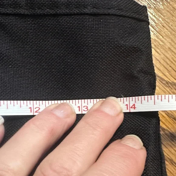 Thirty-One Black Tote with Striped Handles - Picture 9 of 10